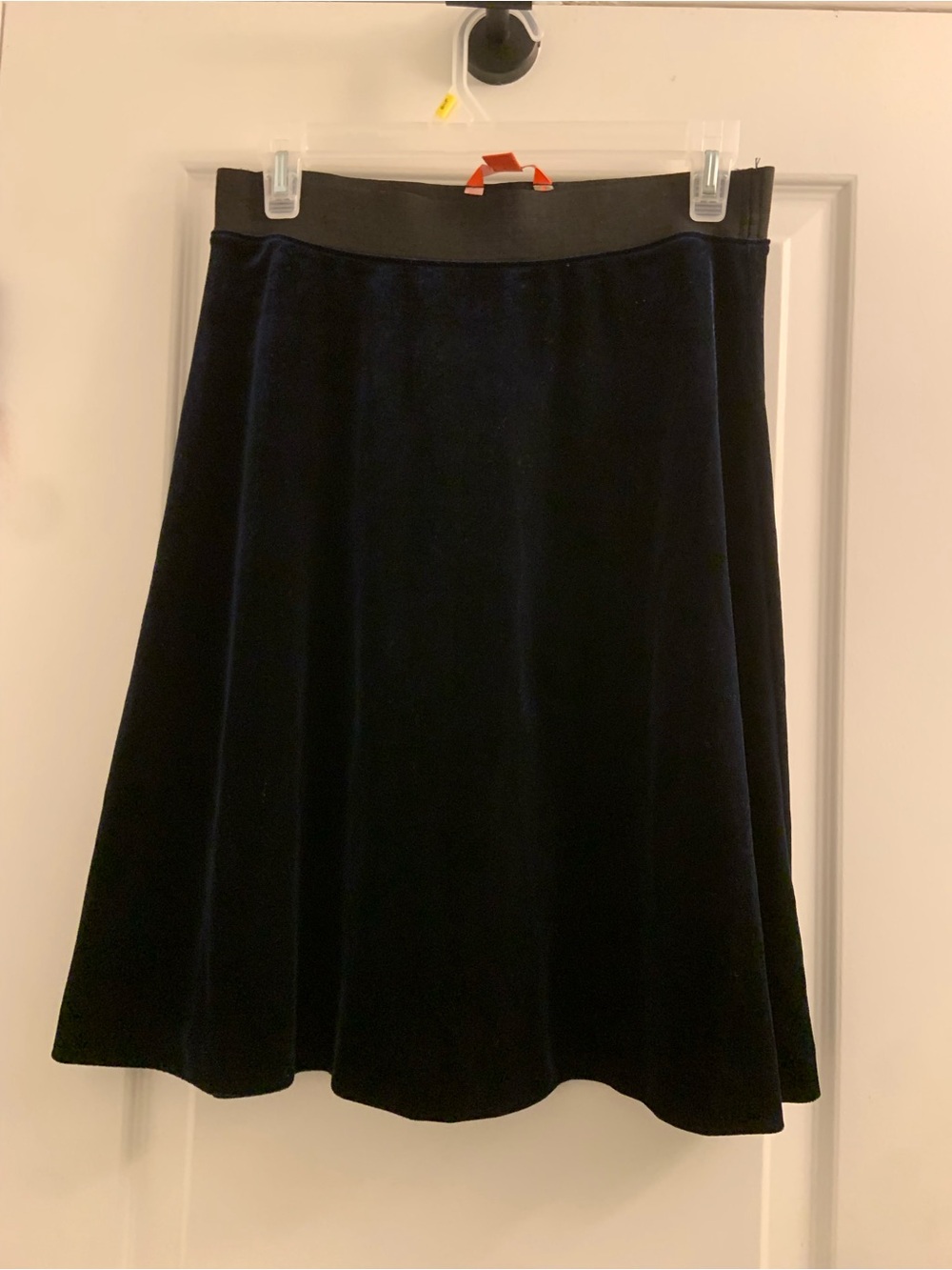 Joe Fresh Velvet A-Line Skirt in Dark Navy